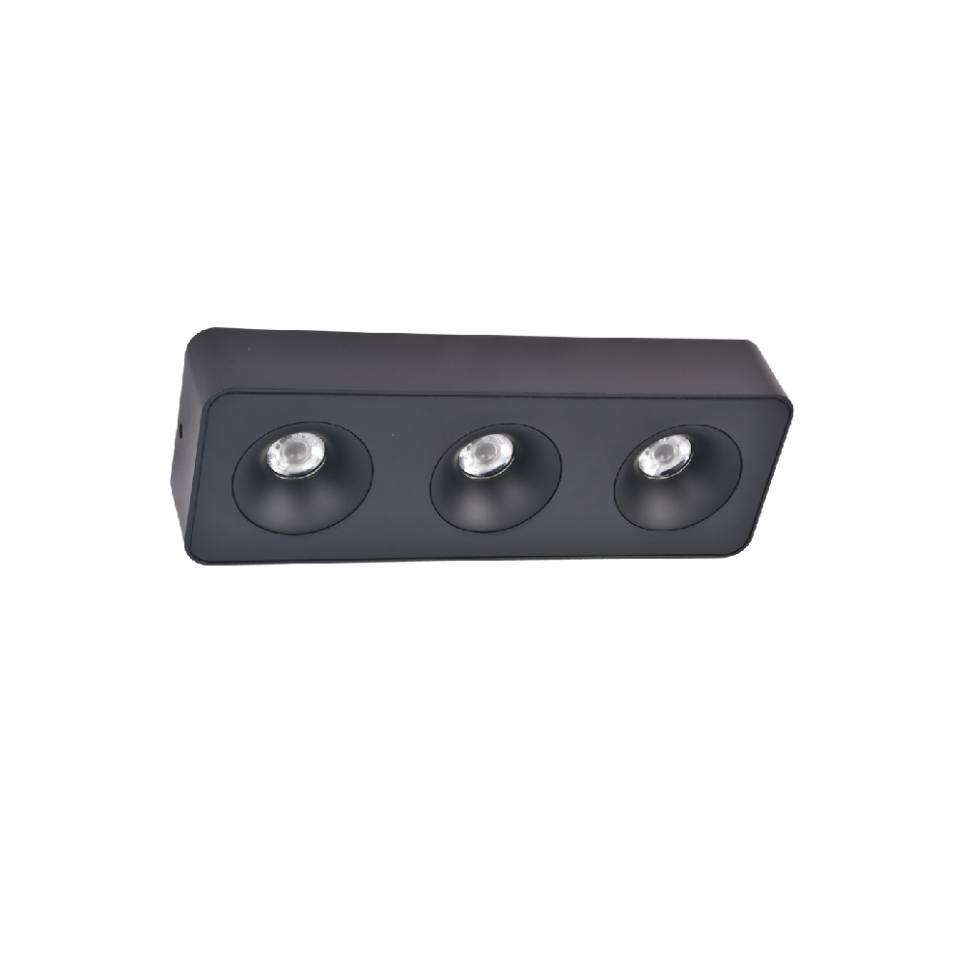 Inlight Downlight Mounted σποτ 3*8W 3CCT σε μαύρη απόχρωση (X00280B)