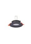 Inlight Downlight σποτ GU10 σε μαύρη απόχρωση (X00350B)