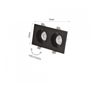 Inlight Downlight σποτ GU10 σε μαύρη απόχρωση (X00330B)