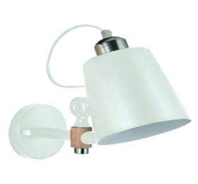 Home Lighting YQ-4003 SAM WHITE METAL-WOOD WALL LAMP 1Ε1