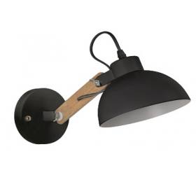 Home Lighting YQ-4004 POL BLACK METAL-WOOD WALL LAMP 1Ε1