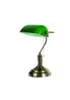 InLight Επιτραπέζιο φωτιστικό από οξυντέ μέταλλο και πράσινο γυαλί 1XE27 D:38cm (3431-BR)