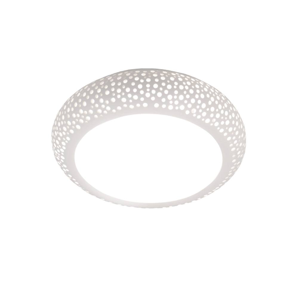 InLight Πλαφονιέρα οροφής λευκή από γύψο 4XE27 D:50cm (42155-Α)