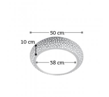 InLight Πλαφονιέρα οροφής λευκή από γύψο 4XE27 D:50cm (42155-Α)