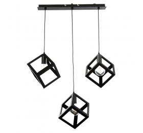 InLight Κρεμαστό φωτιστικό από μαύρο μέταλλο 3XE27 D:60cm (4400-3-BL-ΡΑΓΑ)