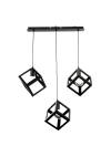 InLight Κρεμαστό φωτιστικό από μαύρο μέταλλο 3XE27 D:60cm (4400-3-BL-ΡΑΓΑ)
