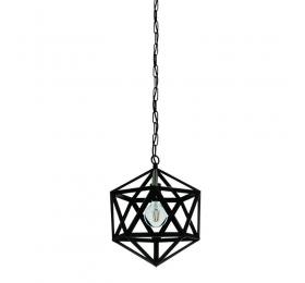 InLight Κρεμαστό φωτιστικό από μαύρο μέταλλο 1XE27 D:30cm (4418-BL)