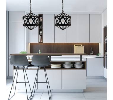 InLight Κρεμαστό φωτιστικό από μαύρο μέταλλο 1XE27 D:30cm (4418-BL)