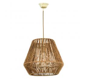 InLight Κρεμαστό φωτιστικό καφέ από σχοινί 1XE27 D:32cm (4502)