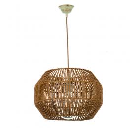 InLight Κρεμαστό φωτιστικό καφέ από σχοινί 1XE27 D:35cm (4503)