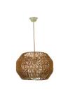 InLight Κρεμαστό φωτιστικό καφέ από σχοινί 1XE27 D:35cm (4503)