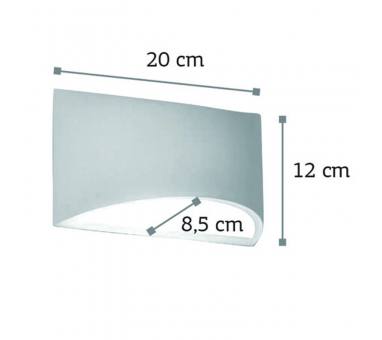 InLight Επιτοίχιο φωτιστικό λευκό από γύψο 1XG9 D:20cm (43415)