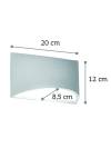 InLight Επιτοίχιο φωτιστικό λευκό από γύψο 1XG9 D:20cm (43415)