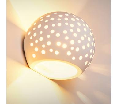 InLight Επιτοίχιο φωτιστικό λευκό από γύψο 1XE27 D:15cm (43421)