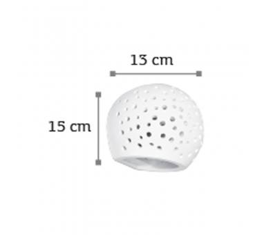 InLight Επιτοίχιο φωτιστικό λευκό από γύψο 1XE27 D:15cm (43421)