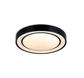 InLight Πλαφονιέρα οροφής LED 27W 3000K από μαύρο μέταλλο και ακρυλικό D:40cm (42179-Β)