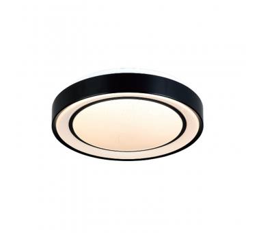 InLight Πλαφονιέρα οροφής LED 27W 3000K από μαύρο μέταλλο και ακρυλικό D:40cm (42179-Β)