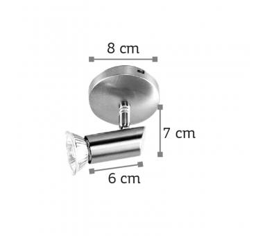 InLight Επιτοίχιο σποτ από μέταλλο σε οξυντέ απόχρωση 1XGU10 D:8cm (9075-1Φ-Οξυντέ)