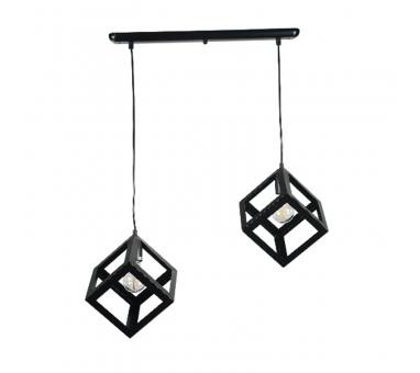 InLight Κρεμαστό φωτιστικό από μαύρο μέταλλο 2XE27 D:40cm (4400-2-BL-ΡΑΓΑ)