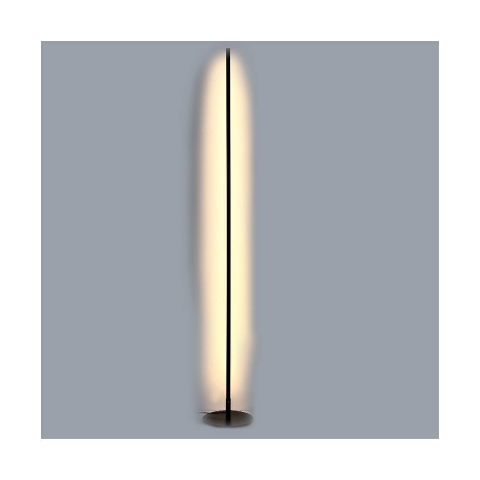 InLight Επιδαπέδιο φωτιστικό LED 24W 3000K από μαύρο μέταλλο D:150cm  (45012)