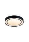 InLight Πλαφονιέρα οροφής LED 36W 3000K από μαύρο μέταλλο και ακρυλικό D:50cm (42179-A)