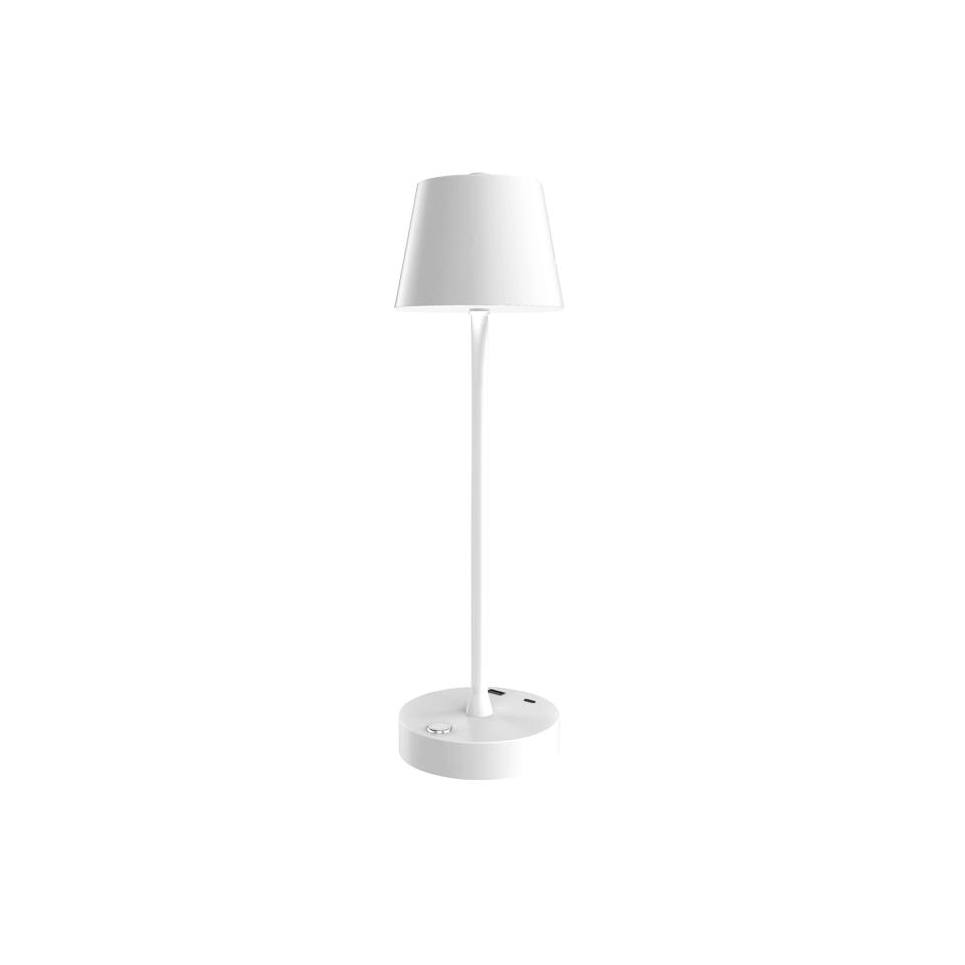 it-Lighting Tahoe Rechargeable LED 2W 3CCT Touch Table Lamp White D:38cmx11cm (80100220)