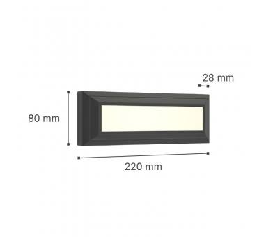 it-Lighting Willoughby LED 4W 3CCT Outdoor Wall Lamp Anthracite D:22cmx8cm (80201340)