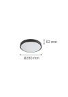 it-Lighting Torch LED 18W 3CCT Outdoor Ceiling Light Anthracite D:28cmx5,3cm (80300340)