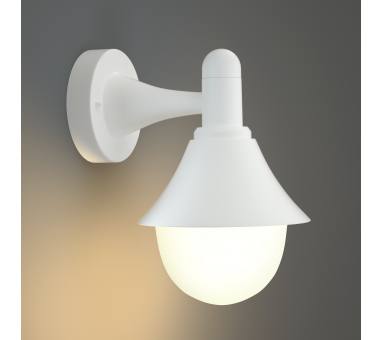it-Lighting Rabun 1xE27 Outdoor Wall Lamp White D:24.5cmx23.5cm (80202524)
