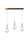 InLight Κρεμαστό φωτιστικό από χρυσαφί μέταλλο και λευκή οπαλίνα 3XG9 D:60cm (4016-3-RAIL)