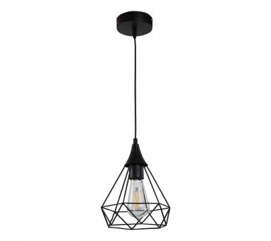 InLight Κρεμαστό φωτιστικό από μαύρο μέταλλο 1XE27 D:16cm (4024-BL)