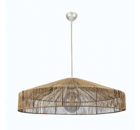 InLight Κρεμαστό φωτιστικό καφέ από σχοινί 1XE27 D:45cm (4029-Β)