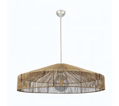 InLight Κρεμαστό φωτιστικό καφέ από σχοινί 1XE27 D:45cm (4029-Β)