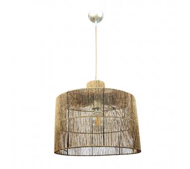 InLight Κρεμαστό φωτιστικό καφέ από σχοινί 1XE27 D:40cm (4030)