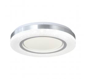 InLight Πλαφονιέρα οροφής LED 72W 3CCT από λευκό και ασημί ακρυλικό D:50cm (42016-Α)