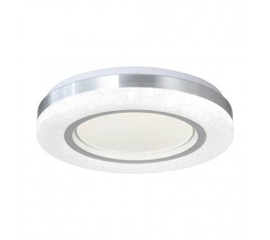 InLight Πλαφονιέρα οροφής LED 72W 3CCT από λευκό και ασημί ακρυλικό D:50cm (42016-Α)