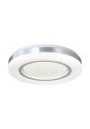 InLight Πλαφονιέρα οροφής LED 72W 3CCT από λευκό και ασημί ακρυλικό D:50cm (42016-Α)