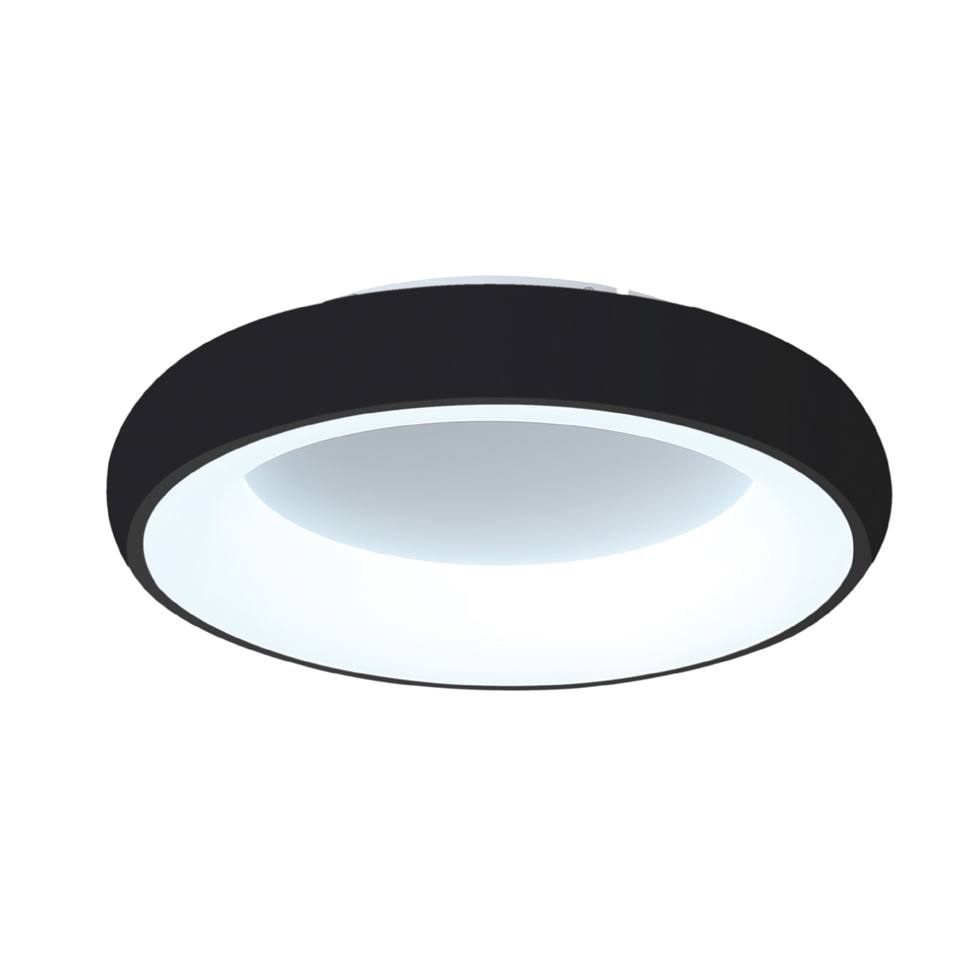 InLight Πλαφονιέρα οροφής LED 110W 3CCT από μαύρο και λευκό ακρυλικό D:60W (42020-Α-Black)