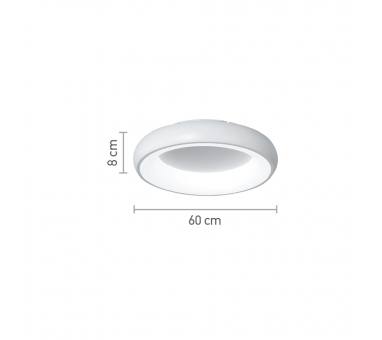 InLight Πλαφονιέρα οροφής LED 110W 3CCT από λευκό ακρυλικό D:60cm (42020-A-White)