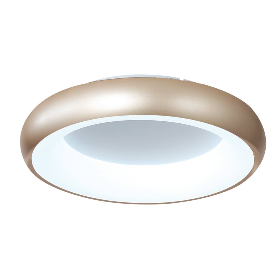 InLight Πλαφονιέρα οροφής LED 110W 3CCT από χρυσαφί και λευκό ακρυλικό D:60cm (42021-A-Golden)
