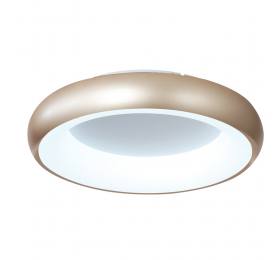 InLight Πλαφονιέρα οροφής LED 110W 3CCT από χρυσαφί και λευκό ακρυλικό D:60cm (42021-A-Golden)