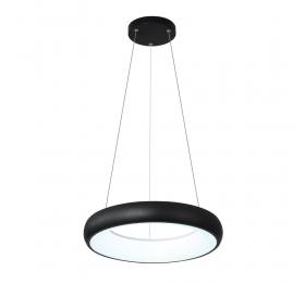 InLight Κρεμαστό φωτιστικό LED 110W 3CCT από μαύρο και λευκό ακρυλικό D:60cm (42023-Α-Black)