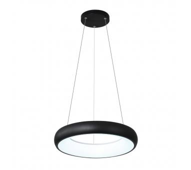 InLight Κρεμαστό φωτιστικό LED 110W 3CCT από μαύρο και λευκό ακρυλικό D:60cm (42023-Α-Black)