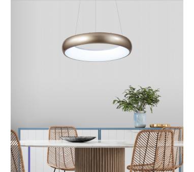 InLight Κρεμαστό φωτιστικό LED 54W 3CCT από μαύρο και λευκό ακρυλικό D:40cm (42023-B-Black)