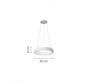 InLight Κρεμαστό φωτιστικό LED 110W 3CCT από λευκό ακρυλικό D:60cm (42023-A-White)