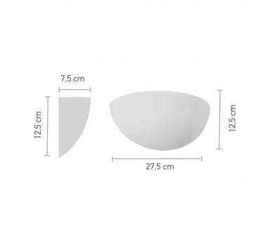 InLight Επιτοίχιο φωτιστικό λευκό από γύψο 1XE14 D:27,5cm (43032)