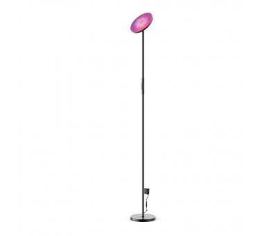 InLight Επιδαπέδιο φωτιστικό LED 24W RGB-CCT with controller από μαύρο μέταλλο και ακρυλικό D:170cm (45023)