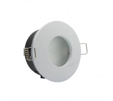 InLight Χωνευτό σποτ από λευκό μέταλλο 1XGU10 IP44 D:8cm (Χ0008-WH)