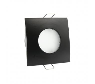 InLight Χωνευτό σποτ από μαύρο μέταλλο 1XGU10 IP44 D:8cm (Χ0009-BL)