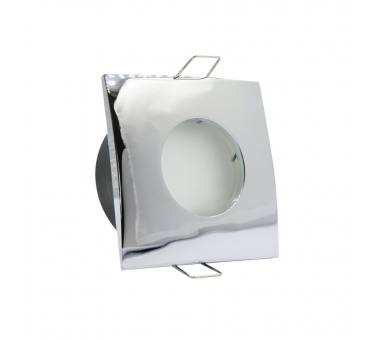 InLight Χωνευτό σποτ από χρώμιο μέταλλο 1XGU10 IP44 D:8cm (Χ0009-CH)